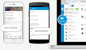 フィードバックを直接担当者に送信できます