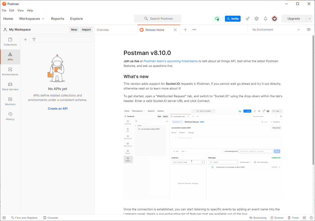 Postman が起動すれば準備完了