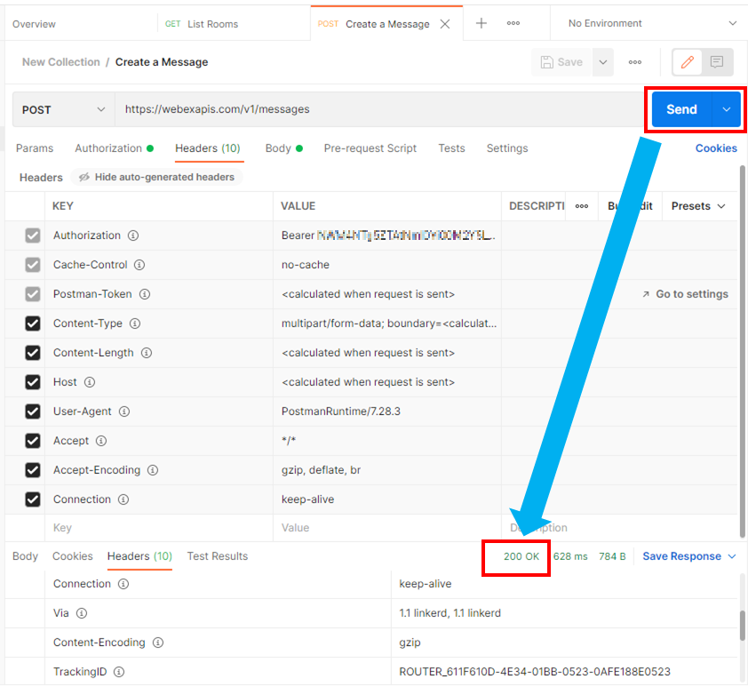 「200 OK」で返って