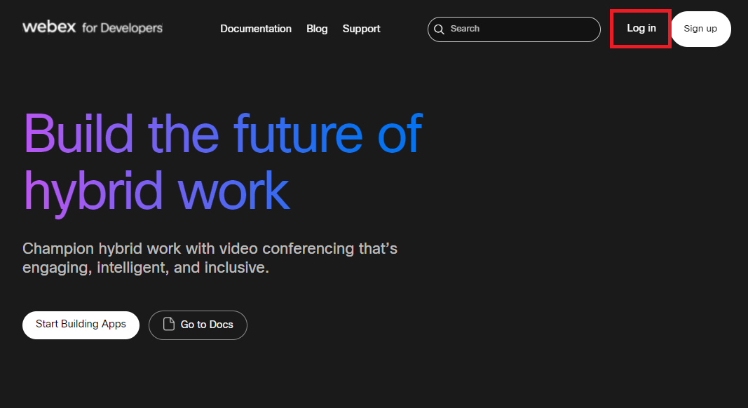 「Webex for Developers」で bot を作成する
