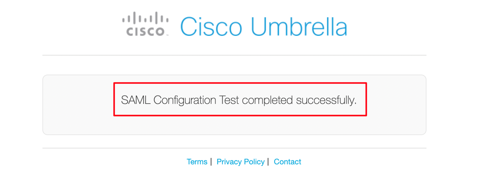 Umbrella (SAML SP) - Duo (SAML IdP) の設定完了！