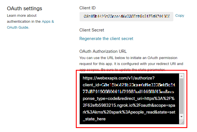 OAuth Authorization URL