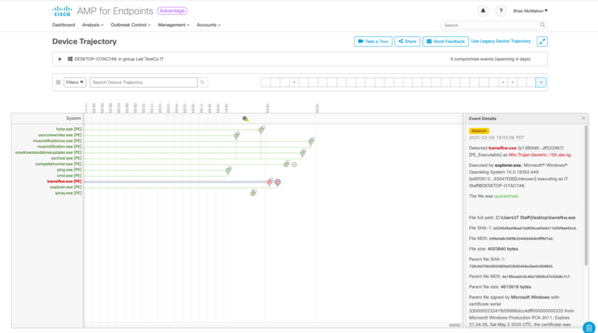 図 11:ファイルを隔離
