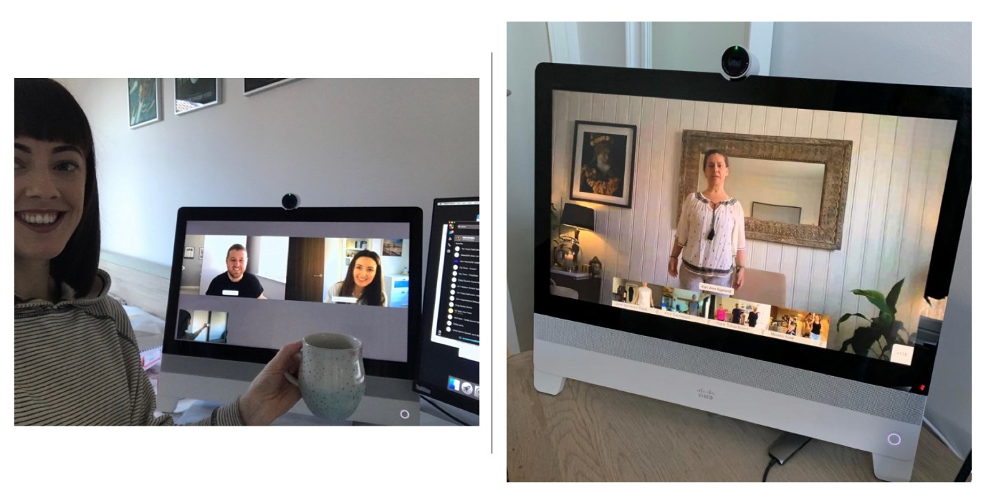 英国 の Cisco Webex チームは、ティータイムに Webex で近況を報告し合うなど、つながりを保っています。ノルウェーチームでも、毎日ヨガを一緒に行うなど、社交の維持に活用しています。