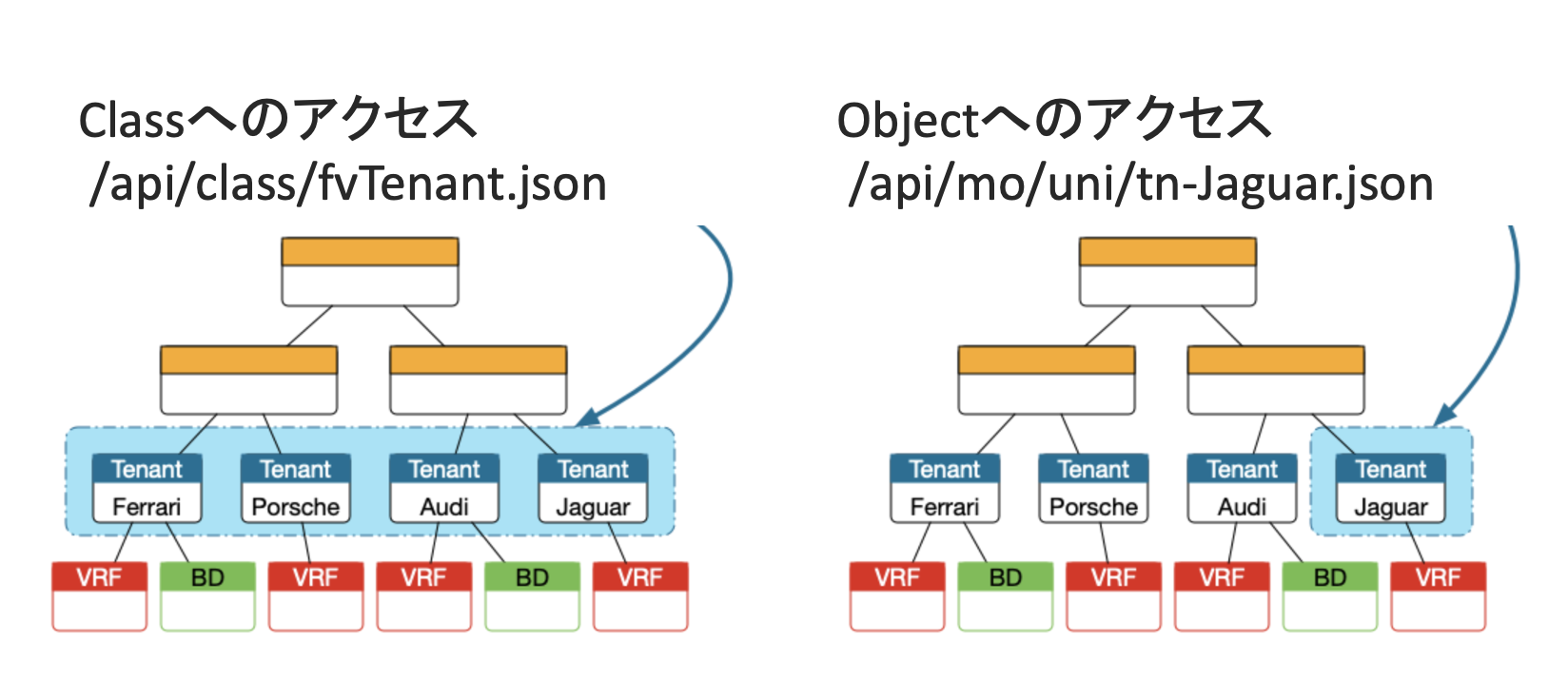 APIC の REST API の基本