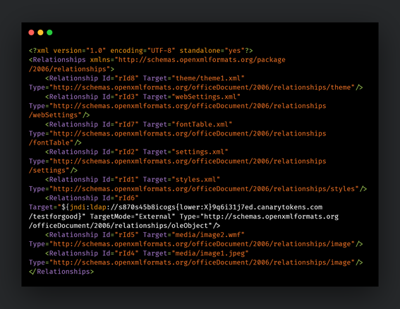 Open Officeベースのドキュメントで使用されるリレーショナルテンプレートに埋め込まれたJNDIル
