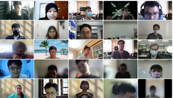 Round2の様子。世界各地の学生が、Webexでつながり、同じ問題を解いて競い合う