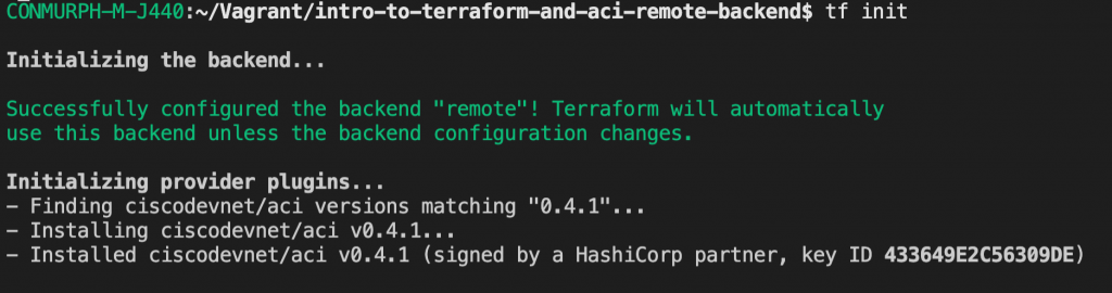 terraform init command