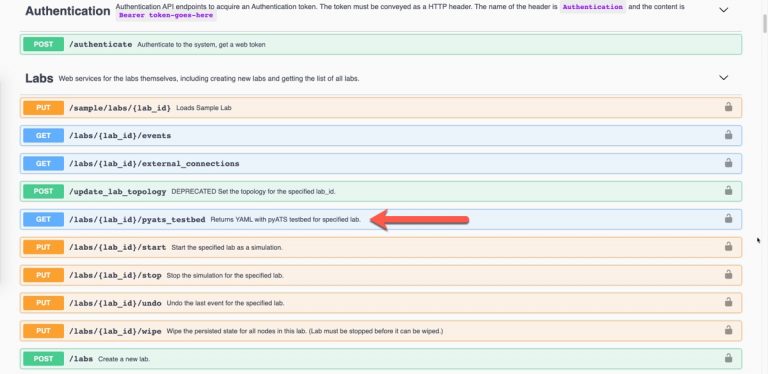 CML2 で pyATS を使用する場合、どのラボに対してもテストベッドファイルを簡単にダウンロードできます。