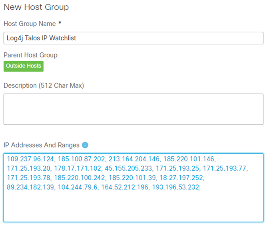新しいホストグループ