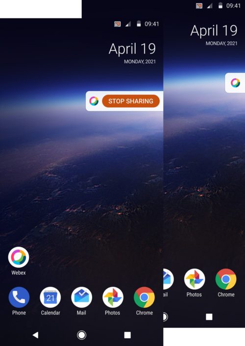 モバイルでの共有を停止