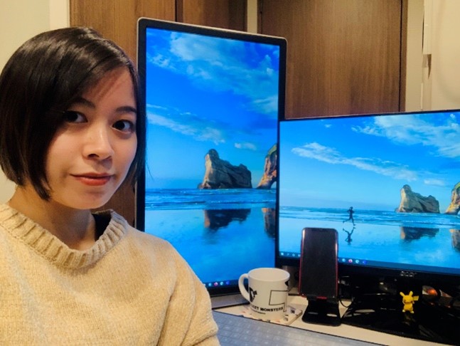 筆者の仕事スペース-1人暮らし1年生withリモートワーク、悪くないかも？【2020年入社新卒ブログリレー Vol.11】