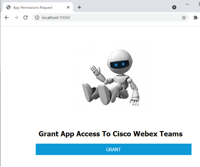 localhost:10060 にアクセスする
