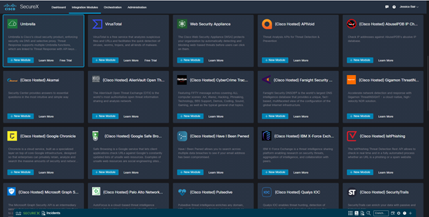 SecureX の統合モジュール