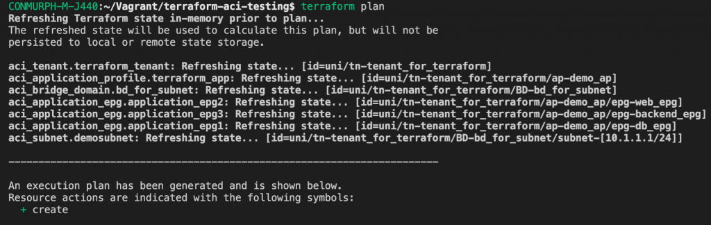 terraform plan code1