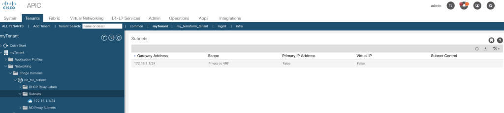 サブネットを削除