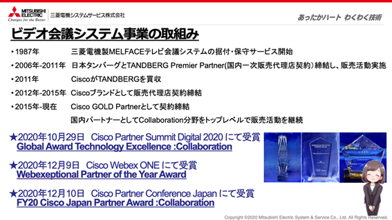 三菱電機システムサービス株式会社 ビデオ会議システム事業の仕組み