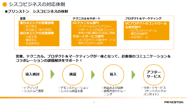 プリンストン シスコのビジネス体制