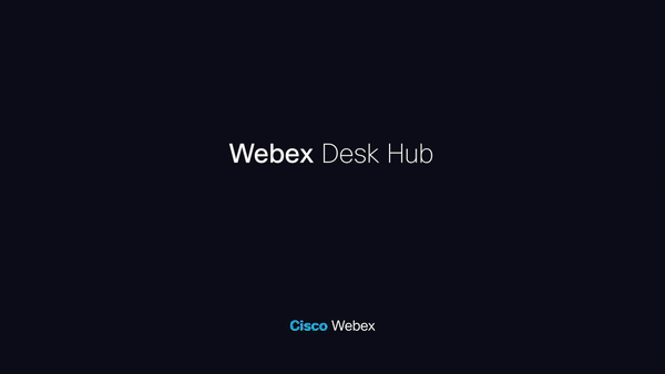 • Webex Desk Hub：個人プロフィールにシームレスに接続する画期的なデバイスです。ホットデスキングでも、使い慣れた自分のデスクと同じ機能を利用できます。