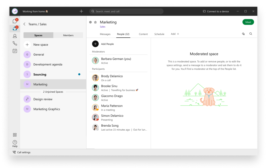 チームスペースを管理