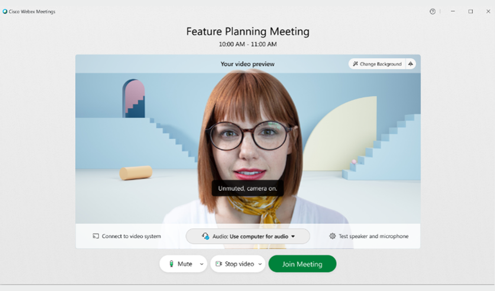 Webex Meetings のプレビューがシンプルに