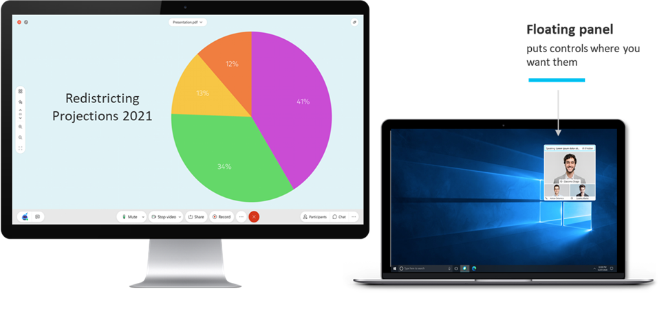 Webex Meetings フローティングパネル