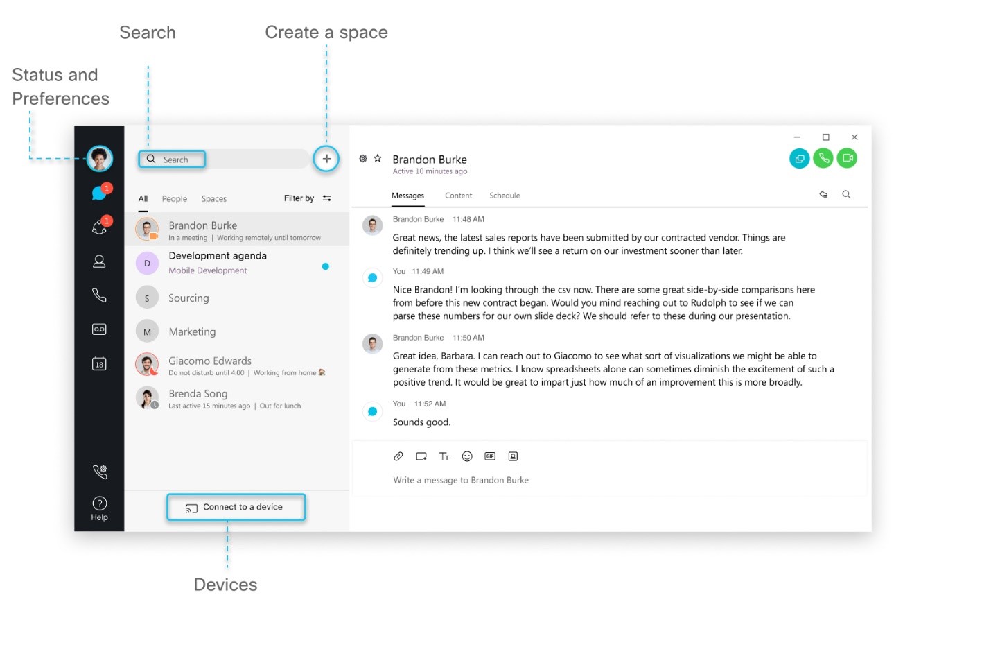 Webex Teams 新しいヘッダー