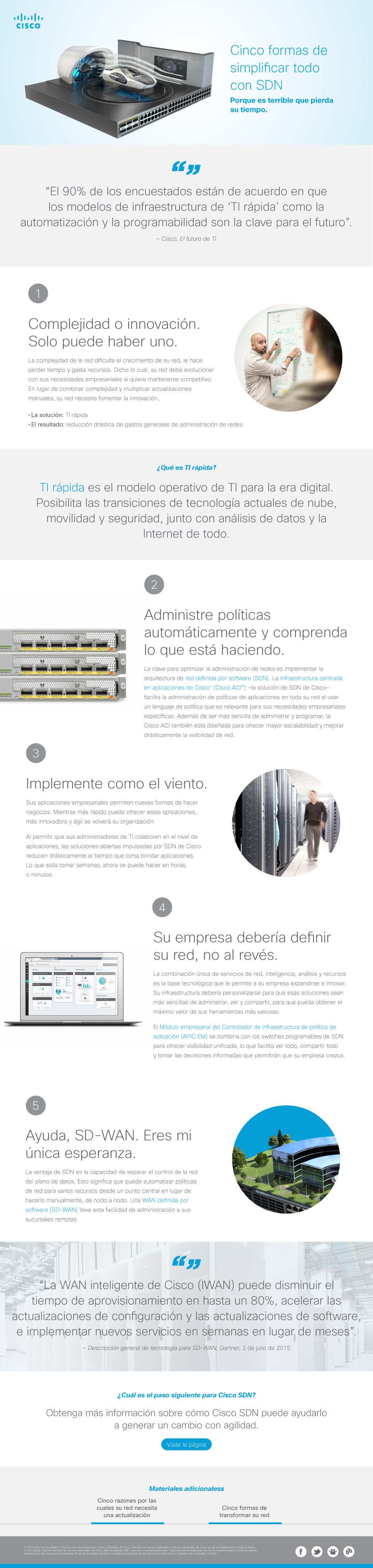 Cinco formas de simplificar todo con SDN