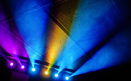Stage multicolored lighting