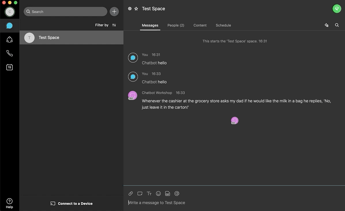 Webex Bot Card Examples Creating a Webex Teams Chatbot with almost no coding - Cisco UK ...