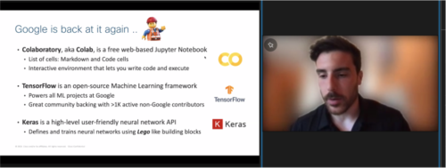 Presenter and slide on Webex