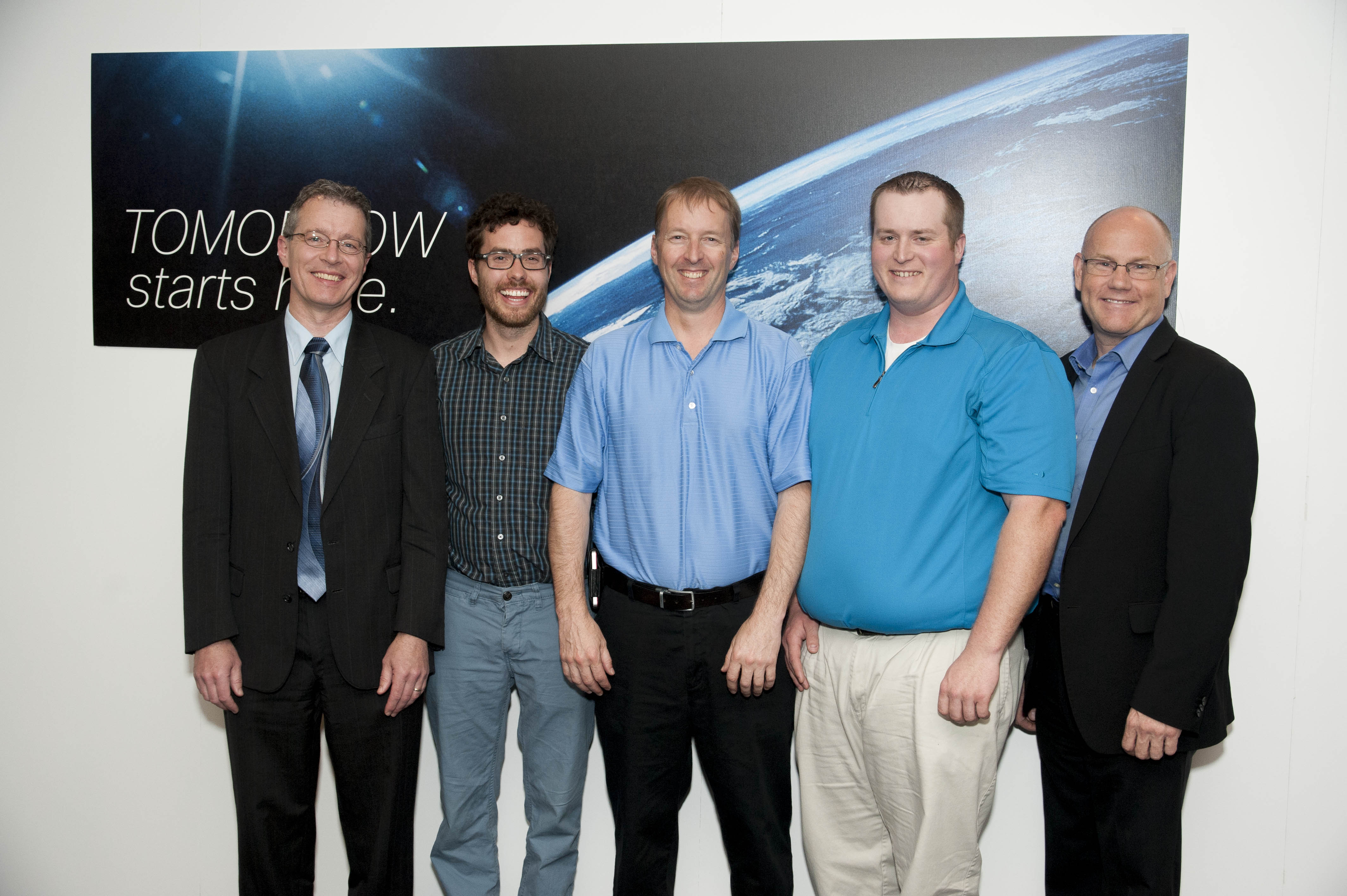 Executives from Sheridan College, Partners in Research and I at Cisco Connect Toronto for the announcement.