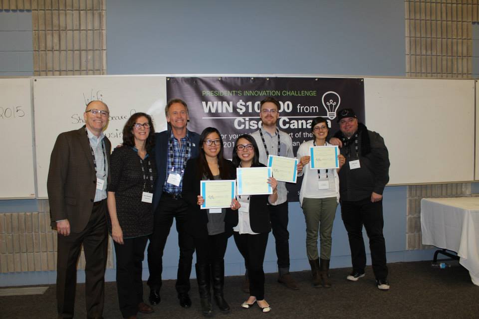 The 'Fantastic Four' accepting their winning certificates! 