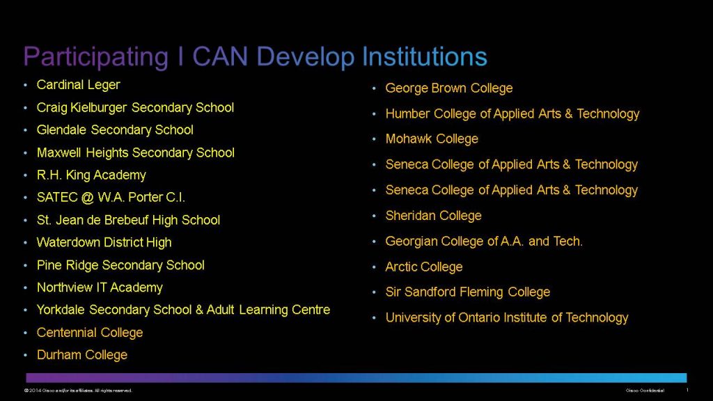 Institutions Slide - I CAN Develop