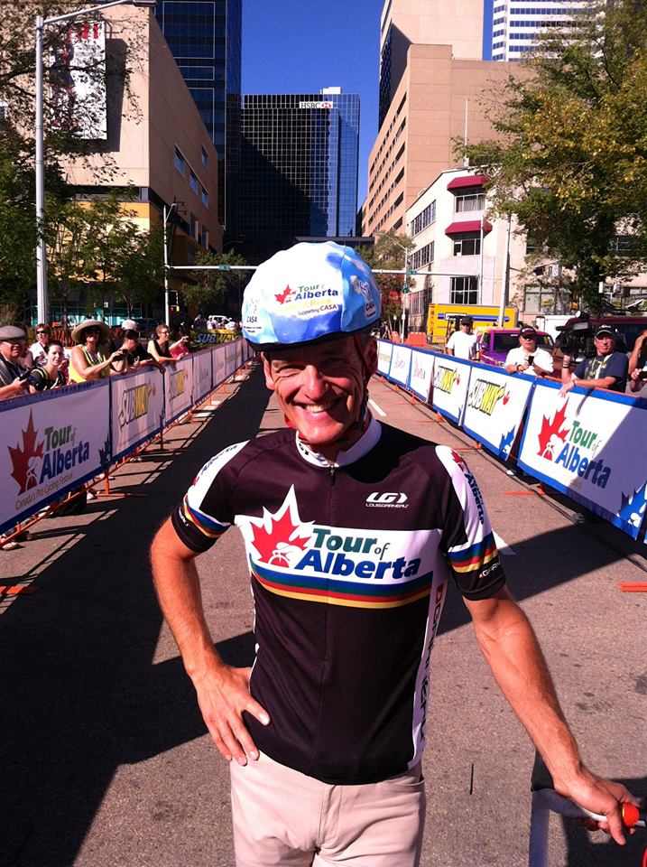 Alex Stieda à la Tour d’Alberta balade familiale. Photo avec la permission du Tour d’Alberta  (Facebook).